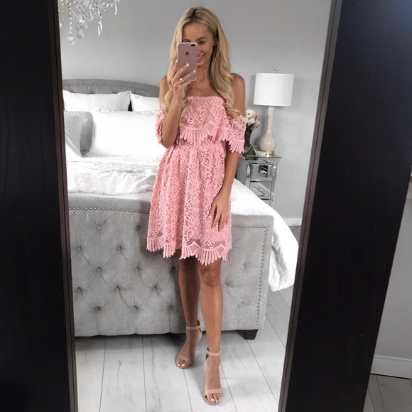 LAST ONE!!! Off Shoulders High Waist Lace Dress - Picture 5 of 8